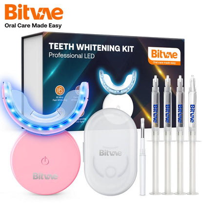 Bitvae L09 Teeth Whitening Kit with 5X LED Light, 22% CP, Whitening Light with 4 Carbamide Peroxide Whitening Gel for Sensitive , Non-Sensitive Fast Whitener, Enamel Safe and Gentle, Effective, Travel-Friendly, Easy to Use